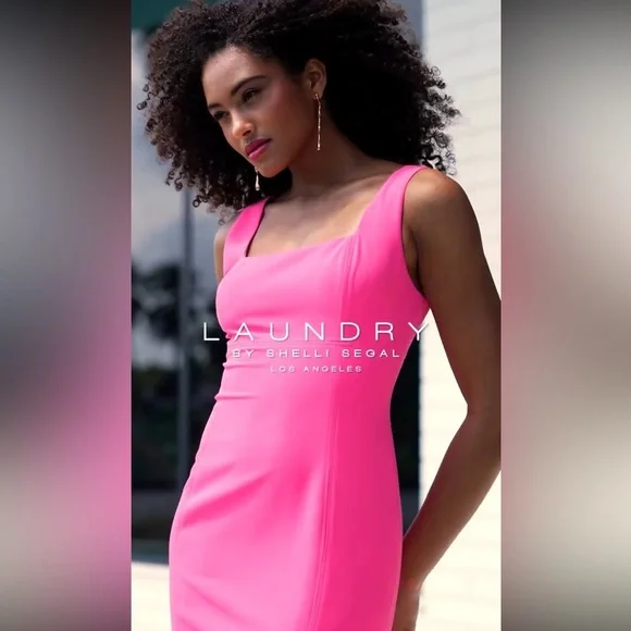 Laundry By Shelli Segal Pink Maxi Dress size 8 lined perfect condition - Picture 9 of 9